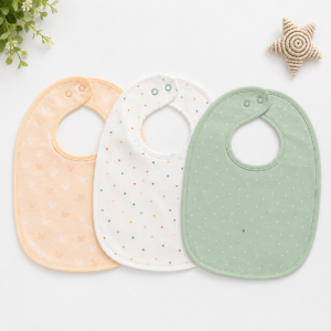 Cotton Bib with a Waterproof Layer- Pack of 3 - 10