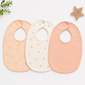 Cotton Bib with a Waterproof Layer- Pack of 3 - 07