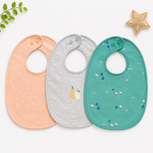 Cotton Bib with a Waterproof Layer- Pack of 3 - 05
