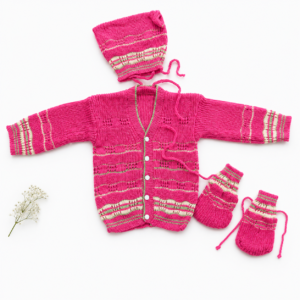 Kids Sweater 3-6m - Bright Pink