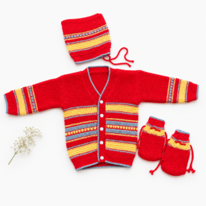 Kids Sweater 3-6m - Bright Red
