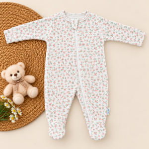 Full Zipper footed Baby Sleepsuit 3-6m - Garland
