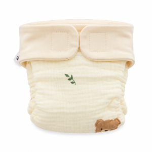 Muslin No lekage Velcro Diaper M (6-12)m- Teddy