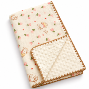Muslin Bubble Blanket 110*110cm- Flowers 2