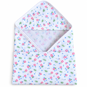 Muslin Hooded Towel Single Layer 75*75cm - Flowers