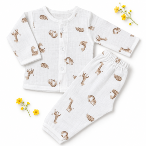 Muslin Sleep Suit 0-3m - Giraffe