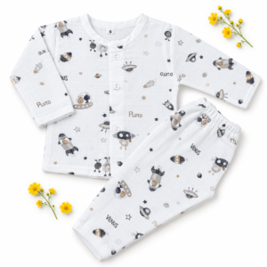 Muslin Sleep Suit 0-3m - Space