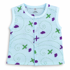 Muslin Dye Jablas 12-18m - Blue Airplane