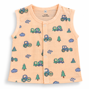 Muslin Dye Jablas 12-18m - Peach Construction Vehicles